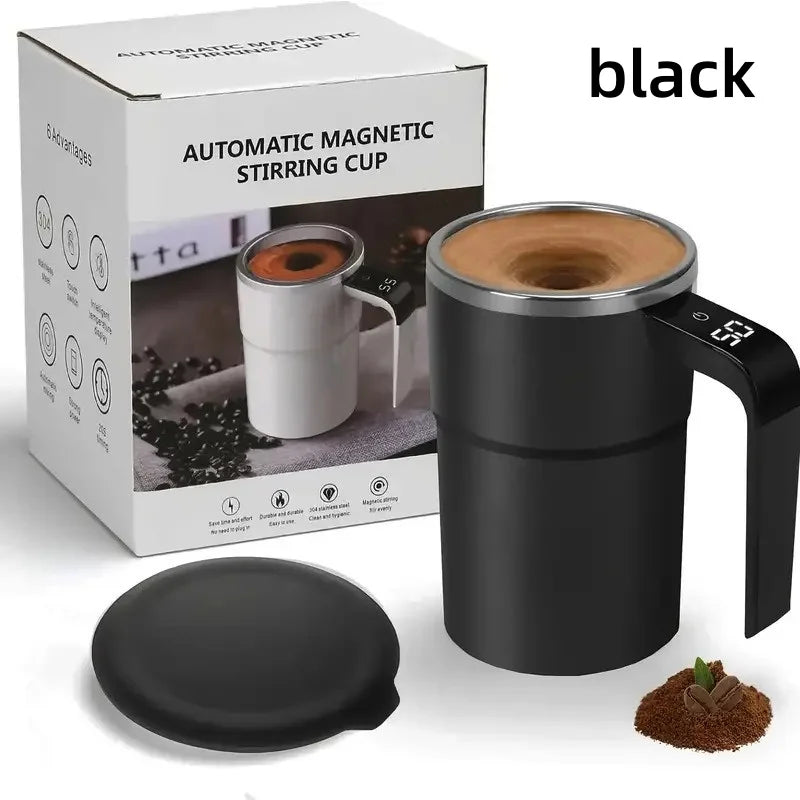 380ML Electric Coffee Self Mixing Mug IP67 Waterproof Coffee Stirring Mug USB Charging Digital Display Automatic Magnetic Cup