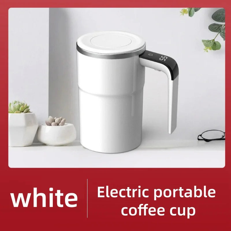 380ML Electric Coffee Self Mixing Mug IP67 Waterproof Coffee Stirring Mug USB Charging Digital Display Automatic Magnetic Cup