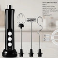 USB Rechargeable Electric Milk Frother Mini Handheld Foam Maker 3 Speed Whisks for Latte Coffee Cappuccino Stainless Steel Egg Beater Drink Mixer Hot Chocolate Blender Portable Cordless Kitchen Gadgets Tools